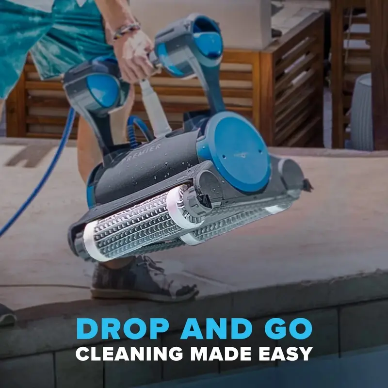 2025 Smart In-Ground Robotic Pool Cleaner – Waterline Scrubbing, Weekly Scheduling, and Dual-Filter Technology