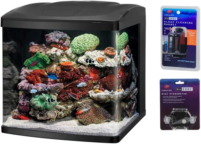 32-Gallon LED Aquarium Kit with Stand – Complete Freshwater or Saltwater Tank Setup for Beginners and Enthusiasts
