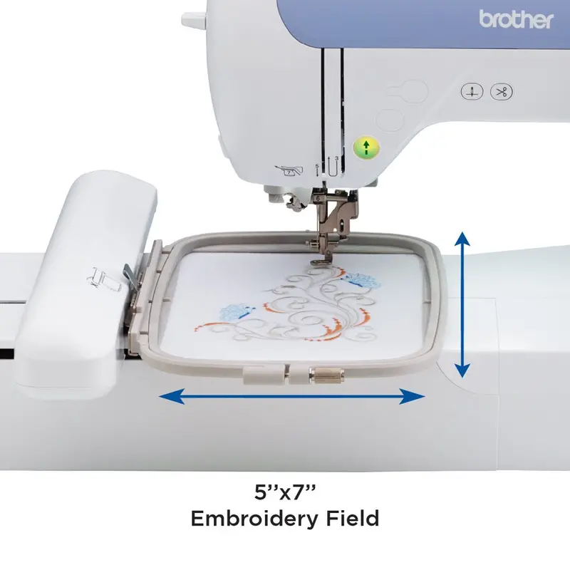 Brother PE800 Embroidery Machine – Computerized Design System with 5"×7" Hoop, 138 Built-in Patterns, USB Connectivity & LCD Screen