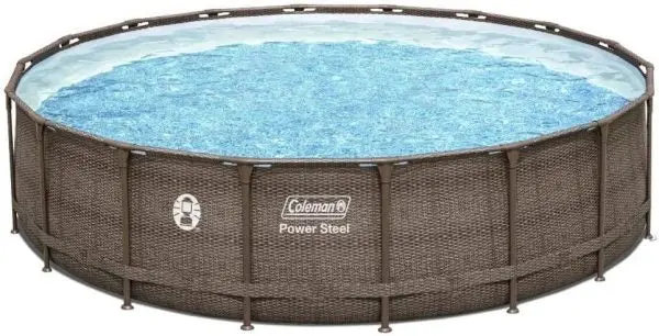 Coleman Power Steel 18-Foot by 48-Inch Above-Ground Pool Kit – Quick-Assembly Backyard Swimming Solution