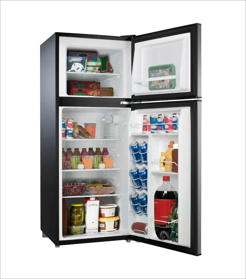 Compact 4.6 Cu Ft Stainless Steel Mini Refrigerator with Integrated Freezer