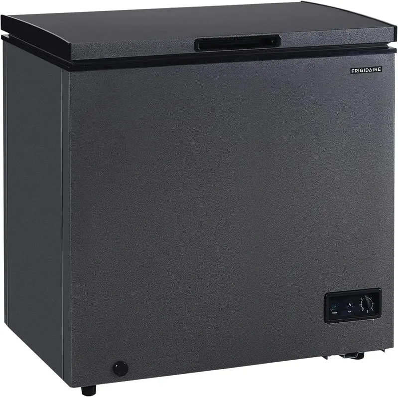 Compact Chest Freezer – 7 Cubic Foot Frigidaire Model with Manual Defrost and Organized Basket Storage
