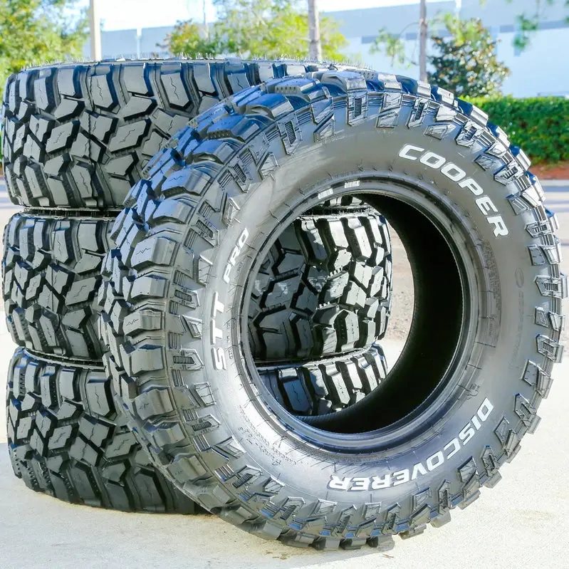 Cooper Discoverer STT Pro Mud-Terrain Tires – 285/70R17 121/118Q, Load Range E (10-Ply) for Jeep Wrangler Rubicon