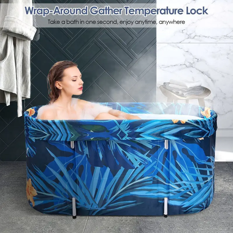 De-Stress Extra-Large Collapsible Soaking Tub – Lightweight, Space-Efficient Adult Bath Solution