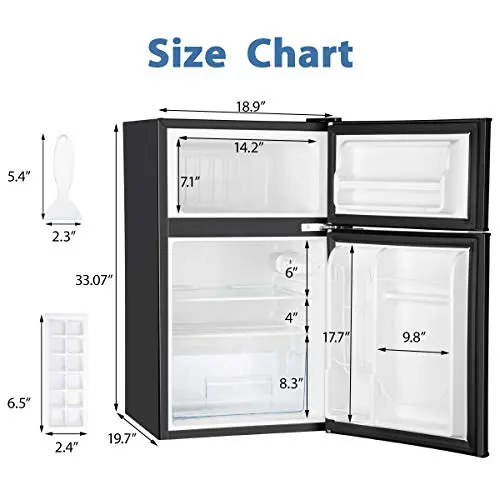 Euhomy 3.2 Cu.Ft Compact Mini Fridge – Built-In Freezer Compartment & Energy-Efficient Design