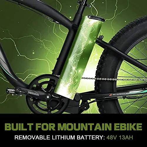 Fat-Tire E-Bike – 750W Aluminum-Framed Electric Bicycle with Front Suspension and 48V Battery