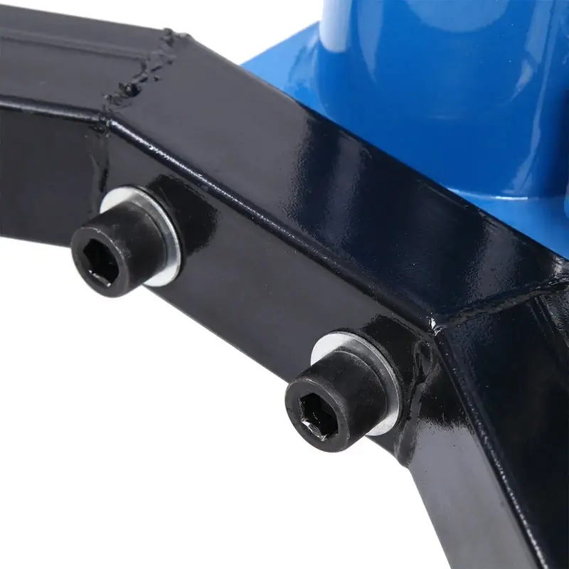 Heavy-Duty 1660-Lb Vertical Hydraulic Transmission Jack with 360° Swivel Pedal and Adjustable Height Range (33"–70") – Blue 2