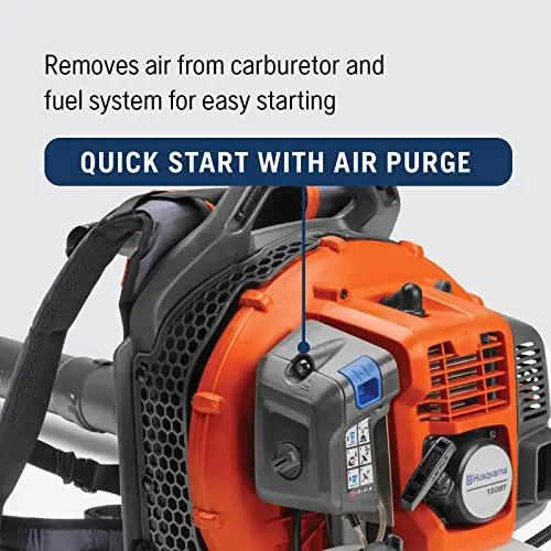 Husqvarna 150BT Gas-Powered Backpack Leaf Blower – 51cc Engine, 765 CFM Output, 270 MPH Airspeed, Ergonomic Harness