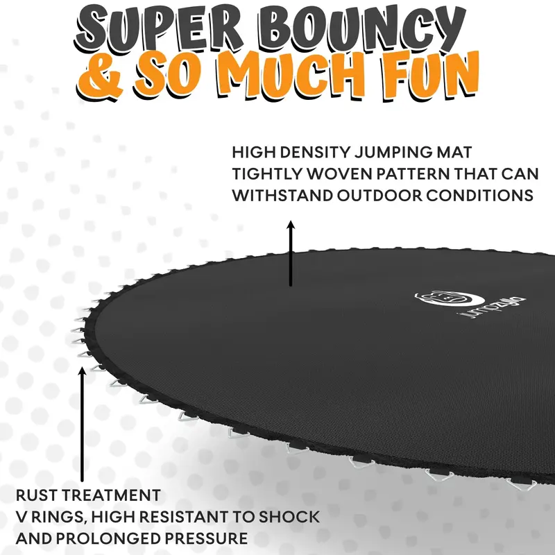 JUMPZYLLA 8-Foot Enclosed Outdoor Trampoline for Kids 2