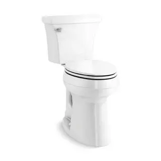 KOHLER Highline Arc Extra-Tall Elongated Toilet – Single-Flush Efficiency, White Finish, Includes Premium Soft-Close Seat (Model 78305-0)