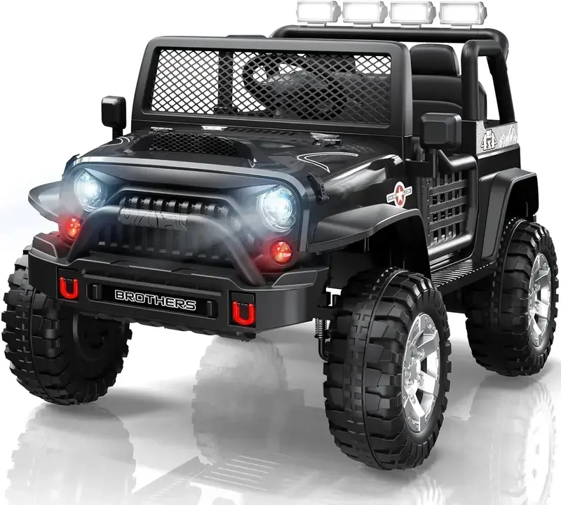 L8 Two-Seater 12V Kids’ Electric Ride-On Car – Remote Control, 4-Wheel Suspension & Bluetooth Audio