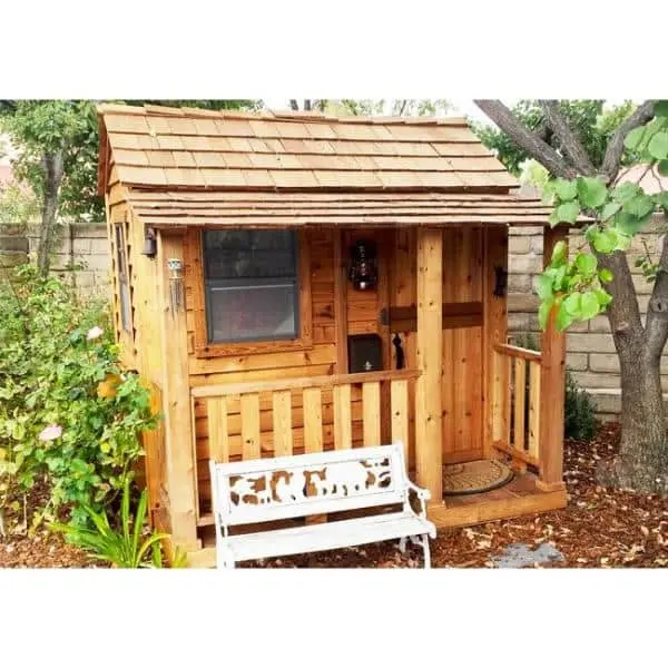 Little Squirt Wooden Playhouse by Outdoor Living Today – 6-Foot Cedar Kids’ Play Structure with Authentic Details