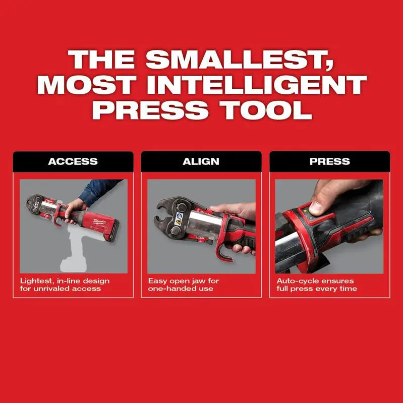 Milwaukee M18 FORCE LOGIC ONE-KEY Hydraulic Press Tool – Precision 1/2-Inch Crimping System for Professional Installations