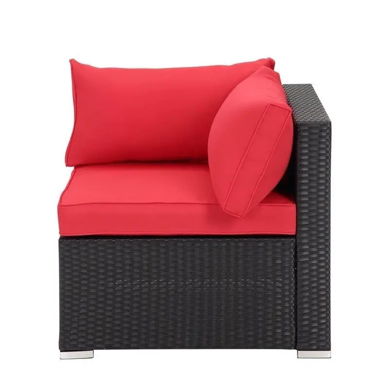 Moshannon All-Weather Wicker Outdoor Seating – 6-Person Set with Premium Cushions 2
