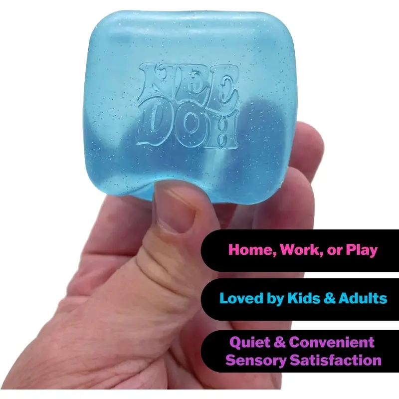 NeeDoh Nice Cube – Assorted-Color Single Squish Toy