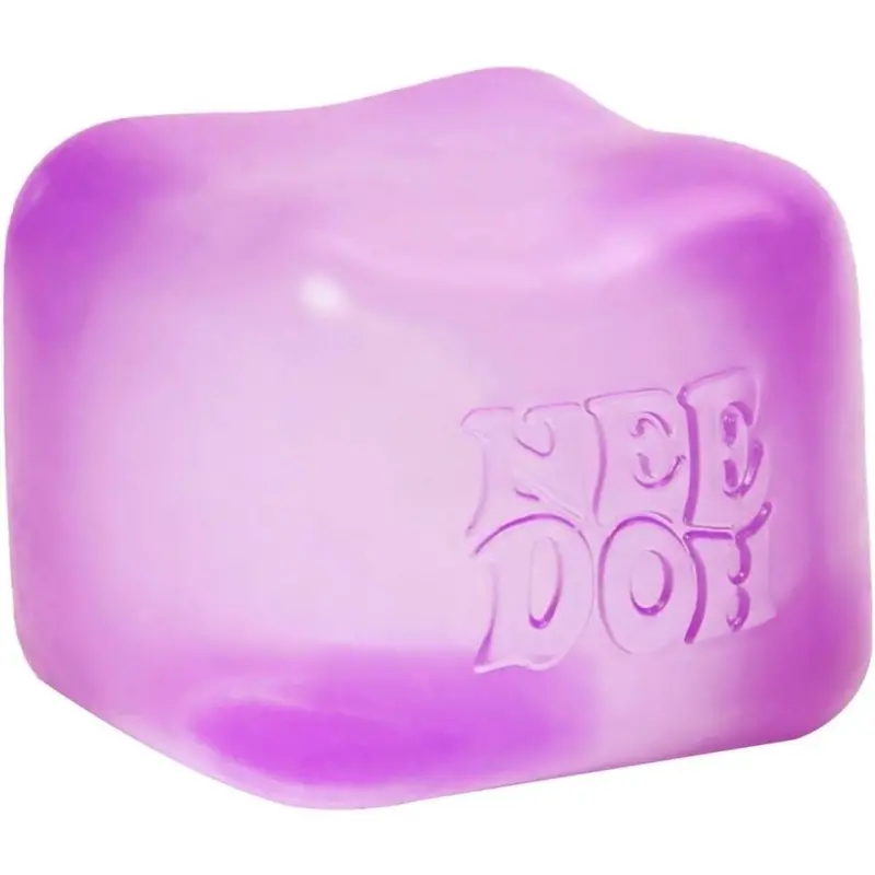 NeeDoh Nice Cube – Vibrant Pink Solid Squish Toy for Sensory Play
