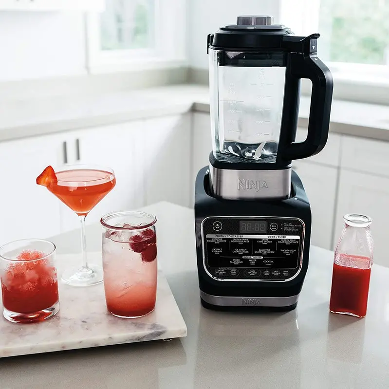 Ninja HB152 Foodi Cold & Hot Blender – 1400W Motor with 64 oz Nonstick Glass Pitcher in Matte Black