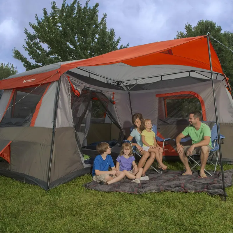 Ozark Trail 12-Person Instant Cabin Tent – Rapid-Deploy Camping Shelter for Outdoor Adventures