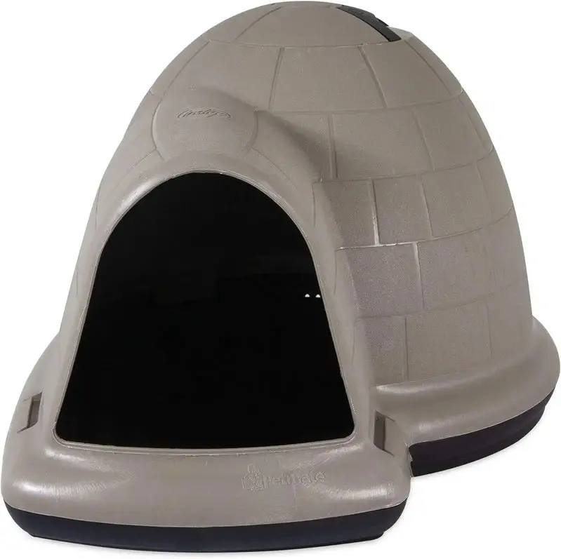 Petmate Indigo Igloo Dog House – Extra-Large, USA-Made All-Weather Shelter from 90% Recycled Materials