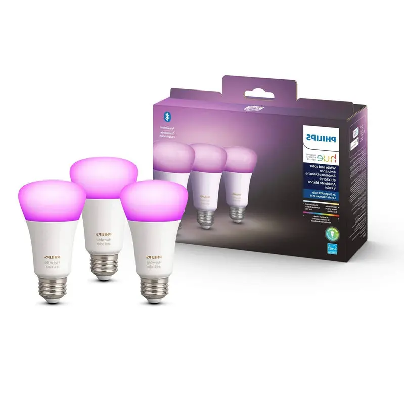 Philips Hue Bluetooth Smart Bulbs – A19 White & Color 3-Bulb Bundle