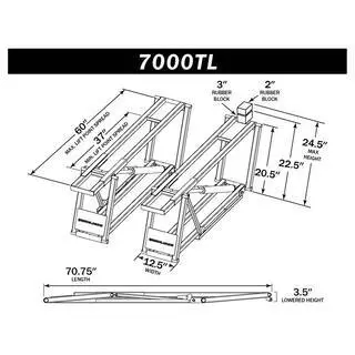 QuickJack 7000TL Mobile Vehicle Lift – Heavy-Duty Support for Trucks and SUVs
