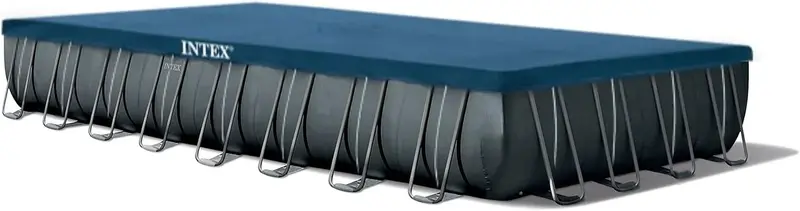 Rectangular Above-Ground Pool Kit with 1200 GPH Sand Filter, Safety Ladder, and Weather-Resistant Cover