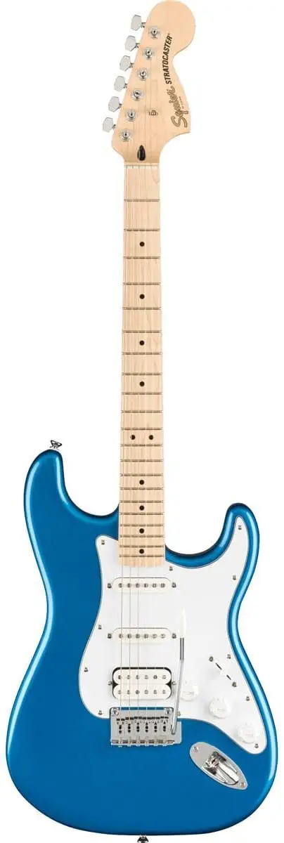 Squier Affinity Stratocaster HSS Guitar Pack — Maple Fingerboard, Lake Placid Blue Finish, Includes Amp & Accessories
