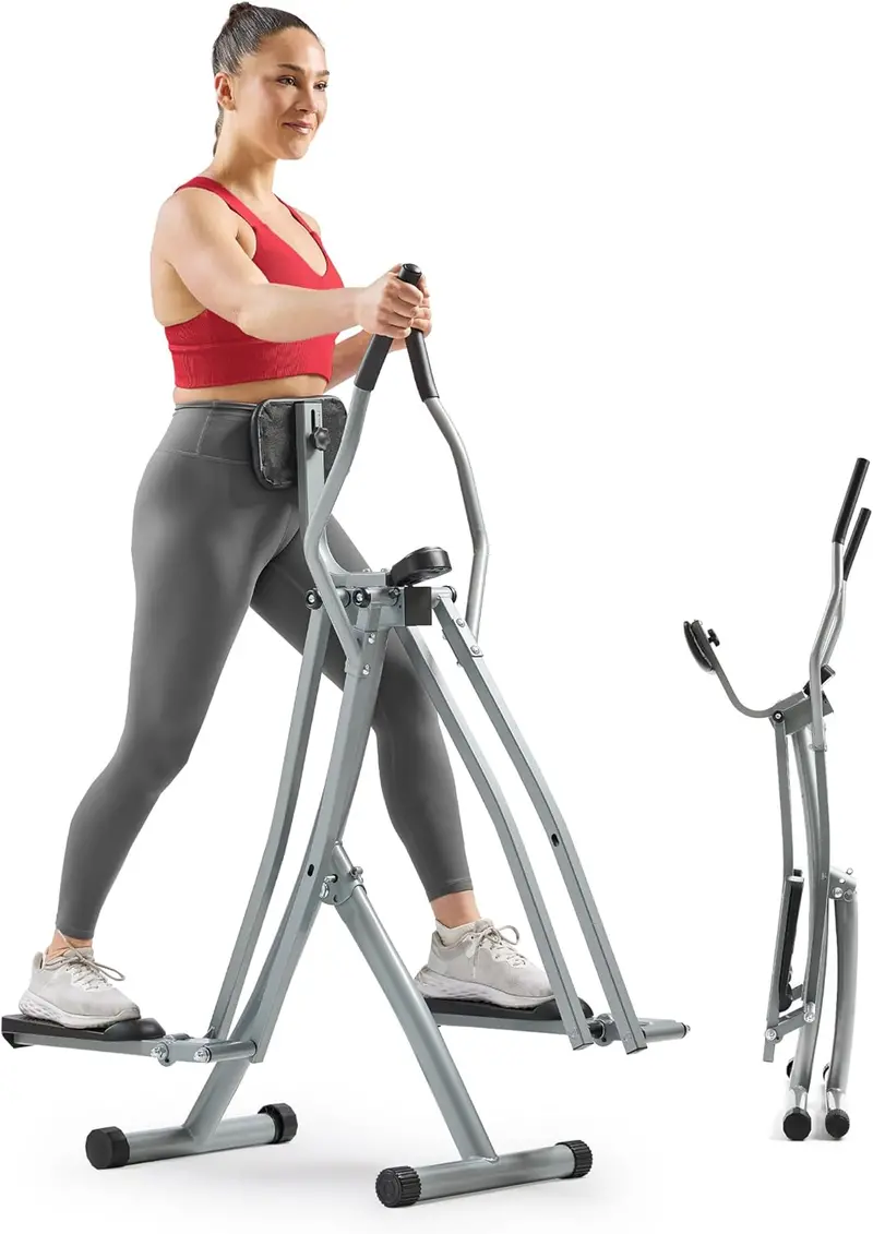 Sunny Health Smart Air Walker Elliptical – Low-Impact Glider with 30-Inch Stride, Bluetooth Connectivity & SunnyFit App Integration