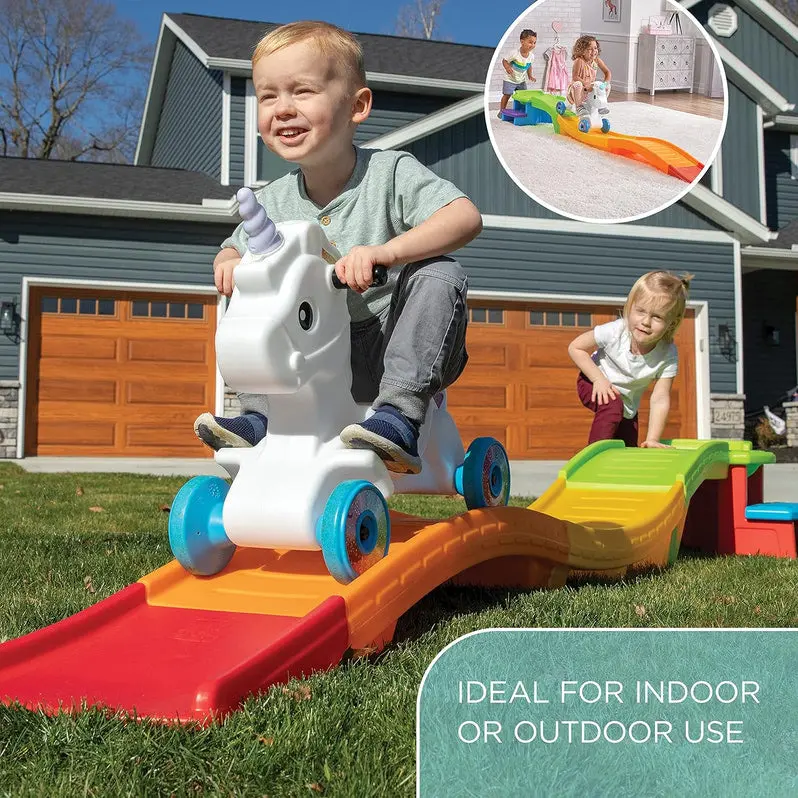 Unicorn-Themed Ride-On Stroller for Kids – Indoor and Outdoor Push Car Playset
