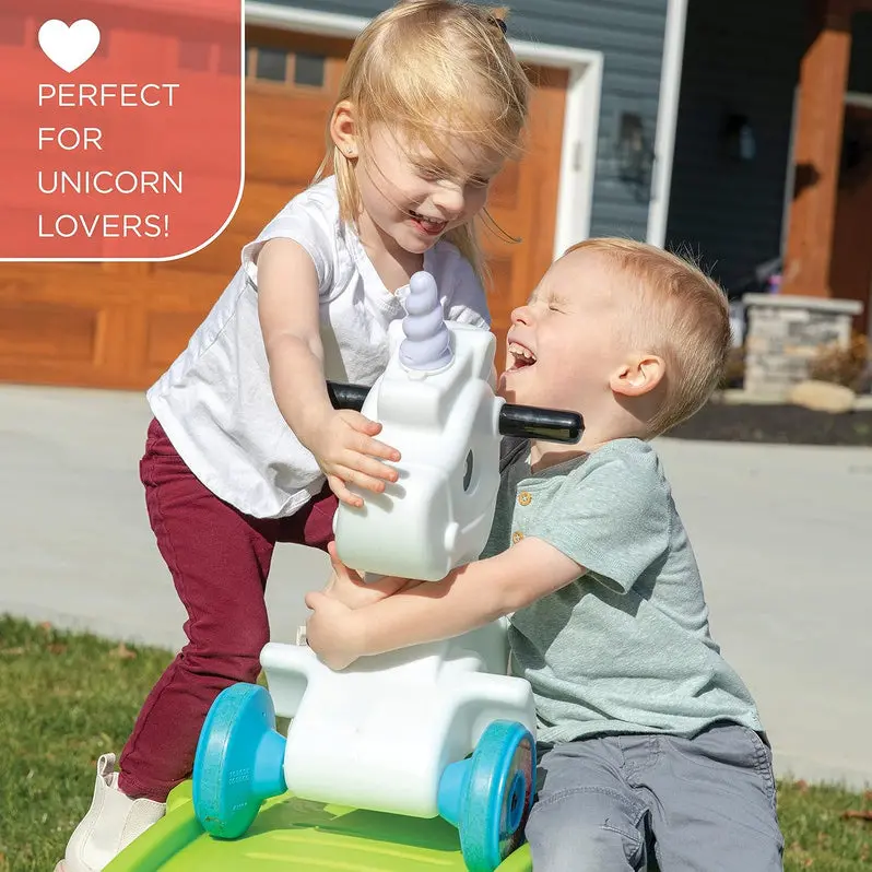 Unicorn-Themed Ride-On Stroller for Kids – Indoor and Outdoor Push Car Playset