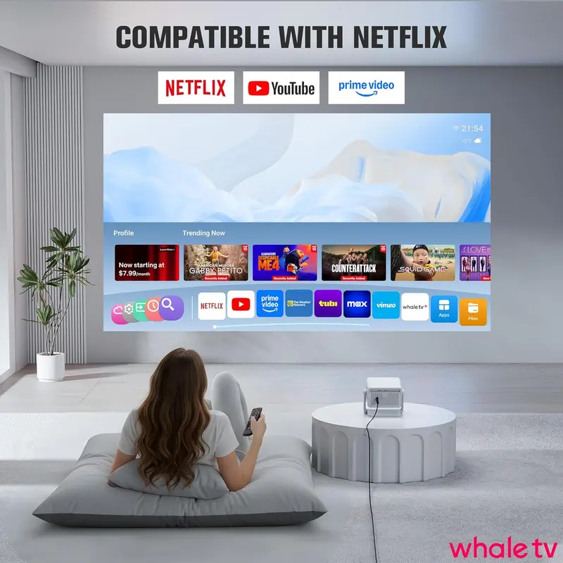 VOPLLS Google TV Certified 4K Smart Projector – 1800 ANSI Lumens, WiFi 6, Bluetooth Support 2