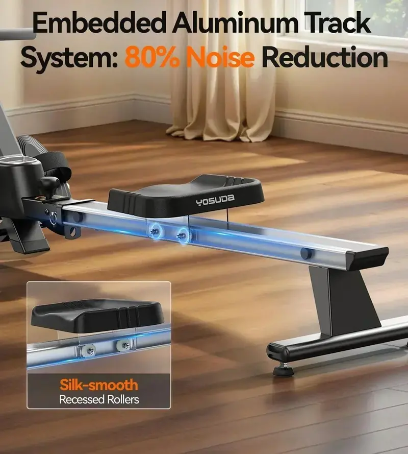 YOSUDA Bluetooth Magnetic Rowing Machine – Quiet, Connected Indoor Rowing Experience